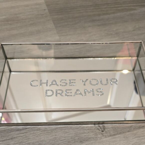 American Atelier "Chase Your Dreams" Mirrored Decorative Vanity Tray - Picture 4 of 10